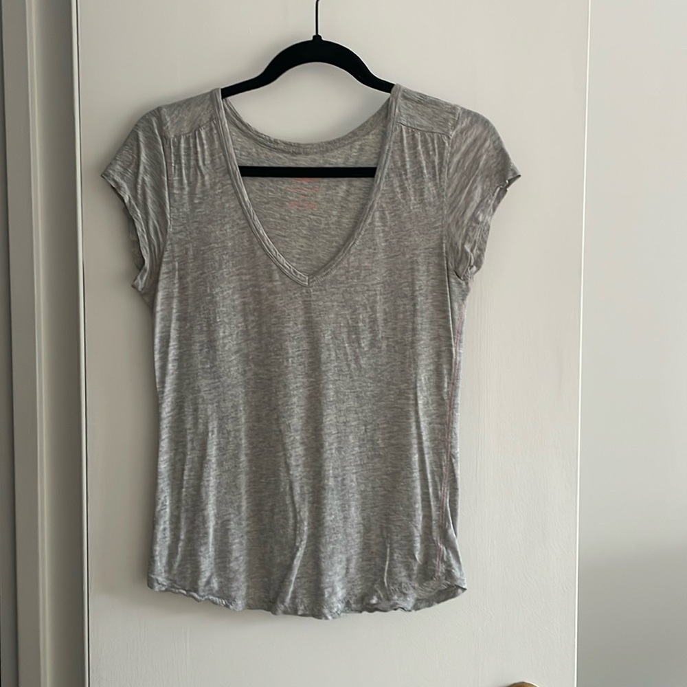 Plain Grey V-neck Tee